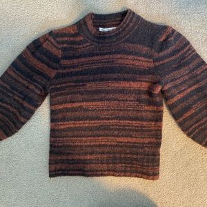 Veronica Beard Orange and Black Sweater